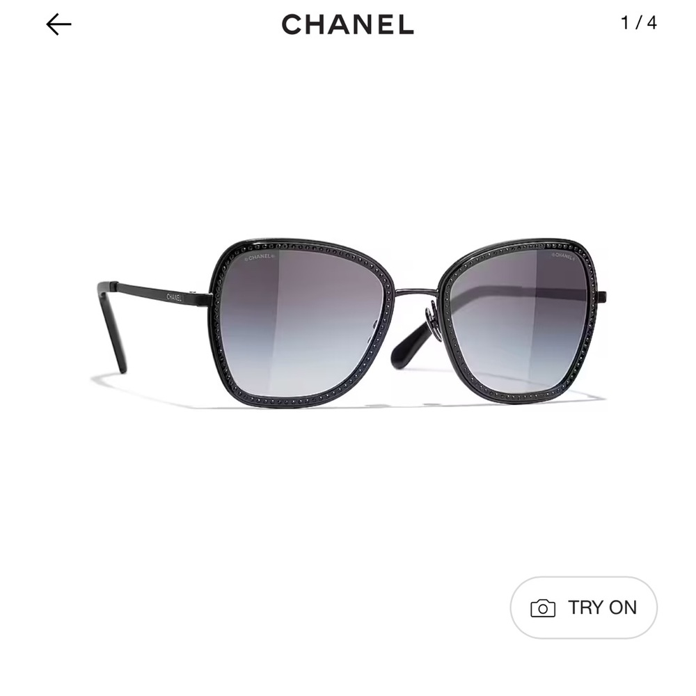 CHANEL Black Frame Sunglasses with Gradient Lenses